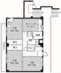 ビレッジハウス亀井野3号棟 (503号室)の物件間取画像